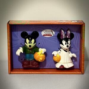 New Disney Mickey and Minnie Frankenstein Halloween Salt and Pepper Shakers